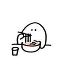 おいしいおばけ 夏のくらし(文字無し)（個別スタンプ：31）