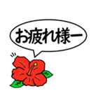 ハイビスカスの花（日常会話用）（個別スタンプ：4）