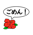 ハイビスカスの花（日常会話用）（個別スタンプ：34）