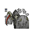 アンデッド動く⚰️骨グリムリーパー_死神（個別スタンプ：9）