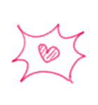 クレヨンタッチ: ラブハートEmoji（個別スタンプ：13）