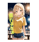 可愛い金髪セミロング黄色女子夏スタンプ（個別スタンプ：31）