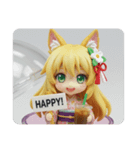 ちいみなアイスコーヒー(四角型)（個別スタンプ：4）