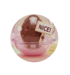 チョコたまごちゃんオンマカロン(丸型)（個別スタンプ：4）