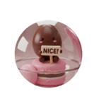チョコたまごちゃんオンマカロン(丸型)（個別スタンプ：8）
