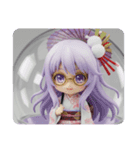 眼鏡精霊みなみちゃんカプセルトイ（個別スタンプ：3）