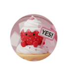 ホイップクリームいちごちゃん(丸型)（個別スタンプ：6）