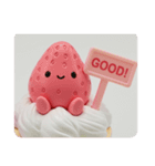 ホイップクリームいちごちゃん(四角型)（個別スタンプ：1）