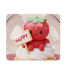 ホイップクリームいちごちゃん(四角型)（個別スタンプ：2）