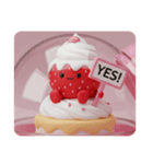 ホイップクリームいちごちゃん(四角型)（個別スタンプ：3）