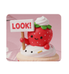 ホイップクリームいちごちゃん(四角型)（個別スタンプ：8）