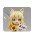ひまわりを持つちいみな（個別スタンプ：4）