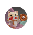 くりくりおめめ猫ちゃんダイビングキャッチ（個別スタンプ：4）