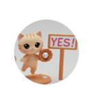 くりくりおめめ猫ちゃんダイビングキャッチ（個別スタンプ：5）