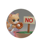 くりくりおめめ猫ちゃんダイビングキャッチ（個別スタンプ：6）