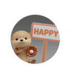 キャッチングカワウソ(丸型)（個別スタンプ：5）