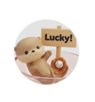 キャッチングカワウソ(丸型)（個別スタンプ：7）