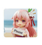 ビーチの精霊みなみちゃん（個別スタンプ：3）