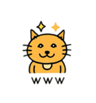2種類の猫達 日本語（個別スタンプ：1）