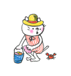 しあわせネコちゃんの夏休み（個別スタンプ：14）