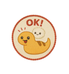 刺繍風スタンプ：ゆかいなUMAたち（個別スタンプ：11）