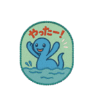 刺繍風スタンプ：ゆかいなUMAたち（個別スタンプ：19）