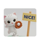 ダイビング猫ちゃん(四角型)（個別スタンプ：1）