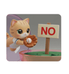 ダイビング猫ちゃん(四角型)（個別スタンプ：6）