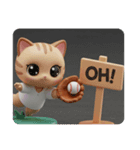 ダイビング猫ちゃん(四角型)（個別スタンプ：7）