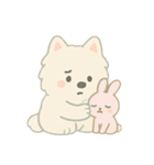 サモエドとウサギの毎日スタンプ（個別スタンプ：2）