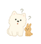 サモエドとウサギの毎日スタンプ（個別スタンプ：36）