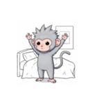 サルのゆるっとワークライフ（個別スタンプ：1）