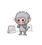 サルのゆるっとワークライフ（個別スタンプ：10）