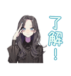 しっかり者な女子の筋トレ報告（個別スタンプ：7）