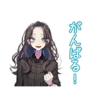 しっかり者な女子の筋トレ報告（個別スタンプ：9）