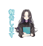 しっかり者な女子の筋トレ報告（個別スタンプ：37）