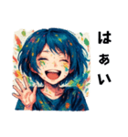 アート界隈女子（個別スタンプ：3）