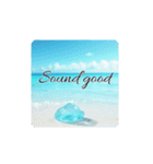 美しい海.Beautiful sea.英語.筆記体（個別スタンプ：13）