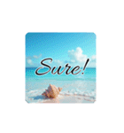美しい海.Beautiful sea.英語.筆記体（個別スタンプ：14）