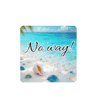 美しい海.Beautiful sea.英語.筆記体（個別スタンプ：16）