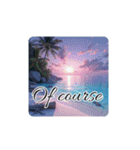 美しい海.Beautiful sea.英語.筆記体（個別スタンプ：21）