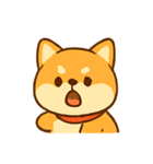 リボン付きぽっちゃりしば犬（個別スタンプ：3）