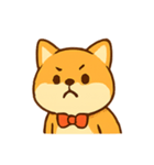 リボン付きぽっちゃりしば犬（個別スタンプ：4）