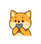 リボン付きぽっちゃりしば犬（個別スタンプ：6）