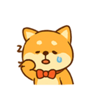 リボン付きぽっちゃりしば犬（個別スタンプ：9）