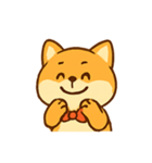 リボン付きぽっちゃりしば犬（個別スタンプ：10）