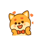 リボン付きぽっちゃりしば犬（個別スタンプ：12）