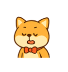 リボン付きぽっちゃりしば犬（個別スタンプ：13）