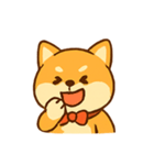 リボン付きぽっちゃりしば犬（個別スタンプ：14）