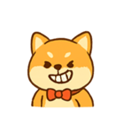 リボン付きぽっちゃりしば犬（個別スタンプ：15）